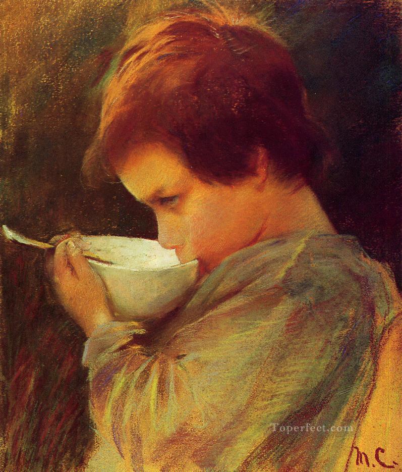 Child Drinking Milk mothers children Mary Cassatt Oil Paintings